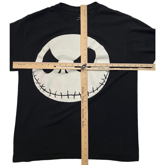 Disney Nightmare Before Christmas Jack Skellington Face on Black Shirt Halloween - Picture 8 of 10